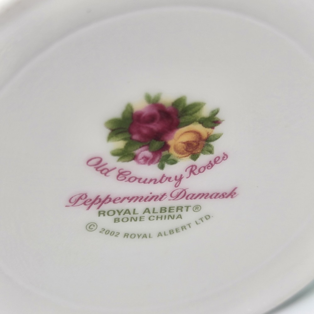 Set Of 3 Royal Albert Old Country Roses Peppermint Damask Bone China Tea Mugs - Picture 7 of 7